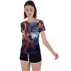 Be Dare For Everything Back Circle Cutout Sports T-shirt by Saikumar
