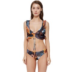 Be Dare For Everything Low Cut Ruffle Edge Bikini Set by Saikumar