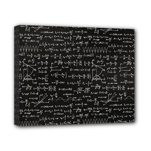 Math Equations Formulas Pattern Canvas 10  X 8  (stretched) by Ravend