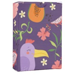 Exotic Seamless Pattern With Parrots Fruits Playing Cards Single Design (rectangle) With Custom Box by Ravend