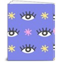 Eye Star Asterisk Pattern Background 8  x 10  Hardcover Notebook View2