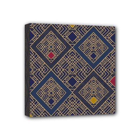 Pattern Flower Design Mini Canvas 4  X 4  (stretched) by Ravend