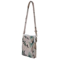 Japanese Crane Painting Of Bird Multi Function Travel Bag by Cendanart