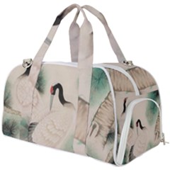 Japanese Crane Painting Of Bird Burner Gym Duffel Bag by Cendanart