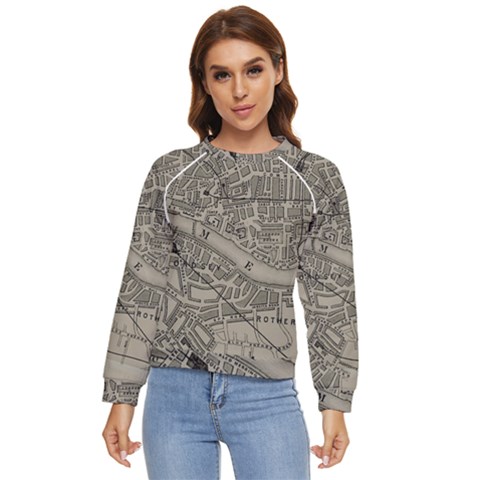 Vintage London Map Women s Long Sleeve Raglan T-shirt by Cendanart