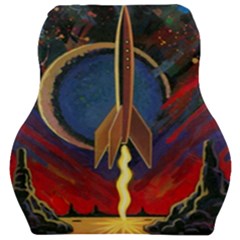 Rocket Painting Car Seat Velour Cushion  by Cendanart
