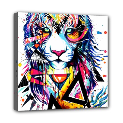 Lion  Mini Canvas 8  X 8  (stretched) by saad11