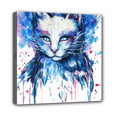Cat Mini Canvas 8  X 8  (stretched) by saad11