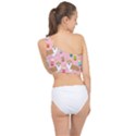 Corgi Bubble Boba Tea Pink Pattern Spliced Up Bikini Top  View2