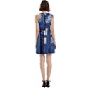 Bad Wolf Tardis Doctor Who Cocktail Party Halter Sleeveless Dress With Pockets View4