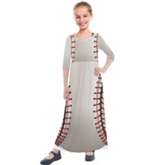 Baseball Kids  Quarter Sleeve Maxi Dress by Ket1n9