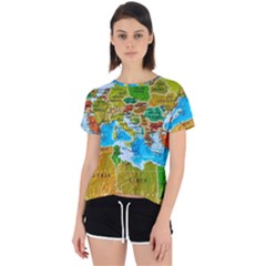 World Map Open Back Sport T-shirt by Ket1n9