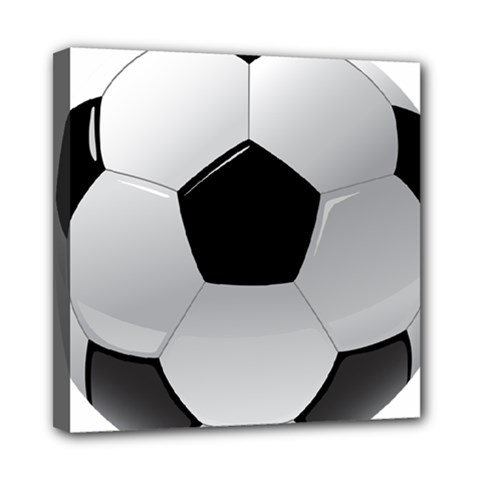 Soccer Ball Mini Canvas 8  X 8  (stretched) by Ket1n9