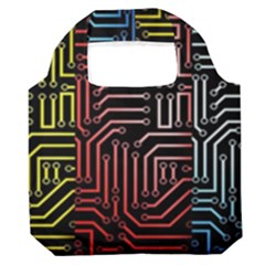 Circuit Board Seamless Patterns Set Premium Foldable Grocery Recycle Bag by Ket1n9