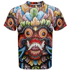 Wood Sculpture Bali Logo Men s Cotton T-shirt by Ket1n9