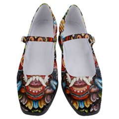 Wood Sculpture Bali Logo Women s Mary Jane Shoes by Ket1n9