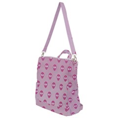 Alien Pattern Pink Crossbody Backpack by Ket1n9