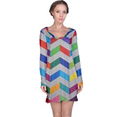 Charming Chevrons Quilt Long Sleeve Nightdress by Ket1n9