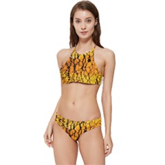 Black And White Chevron Banded Triangle Bikini Set by Ket1n9