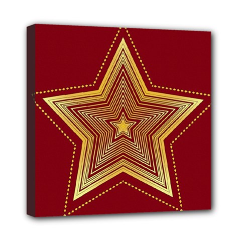 Christmas Star Seamless Pattern Mini Canvas 8  X 8  (stretched) by Ket1n9