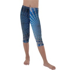 Data Computer Internet Online Kids  Lightweight Velour Capri Leggings  by Ket1n9