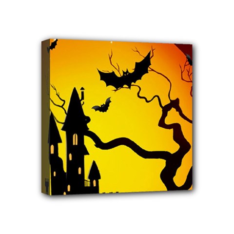 Halloween Night Terrors Mini Canvas 4  X 4  (stretched) by Ket1n9
