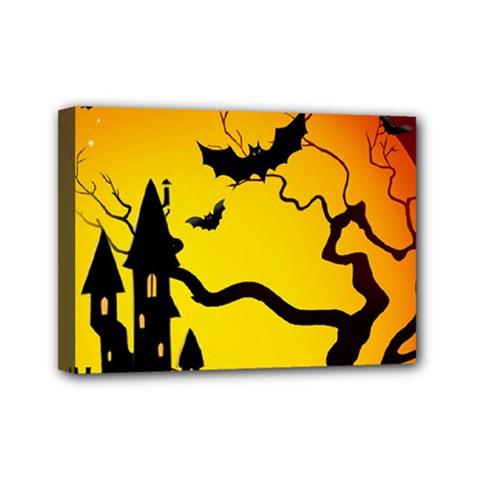 Halloween Night Terrors Mini Canvas 7  X 5  (stretched) by Ket1n9