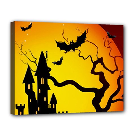 Halloween Night Terrors Canvas 14  X 11  (stretched) by Ket1n9