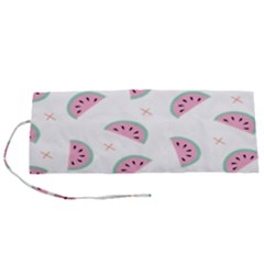 Fresh Watermelon Slices Texture Roll Up Canvas Pencil Holder (s) by Ket1n9