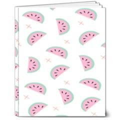 Fresh Watermelon Slices Texture 8  X 10  Hardcover Notebook by Ket1n9
