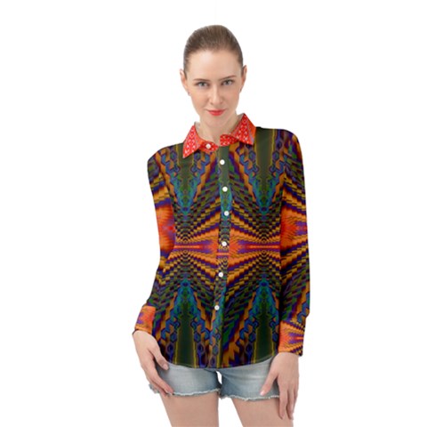 Watermelon Wallpapers  Creative Illustration And Patterns Long Sleeve Chiffon Shirt by Ket1n9