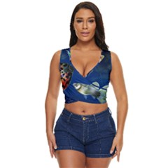 Marine Fishes Women s Sleeveless Wrap Top by Ket1n9