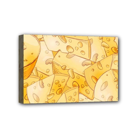 Cheese Slices Seamless Pattern Cartoon Style Mini Canvas 6  X 4  (stretched) by Ket1n9