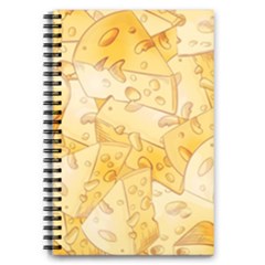 Cheese Slices Seamless Pattern Cartoon Style 5 5  X 8 5  Notebook by Ket1n9