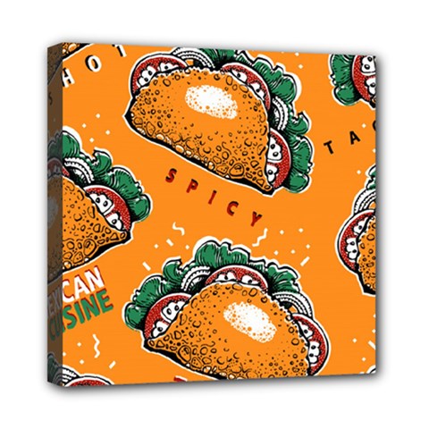 Seamless Pattern With Taco Mini Canvas 8  X 8  (stretched) by Ket1n9