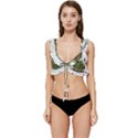 Funny Angry Low Cut Ruffle Edge Bikini Top View1