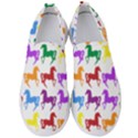 Colorful Horse Background Wallpaper Men s Slip On Sneakers View1