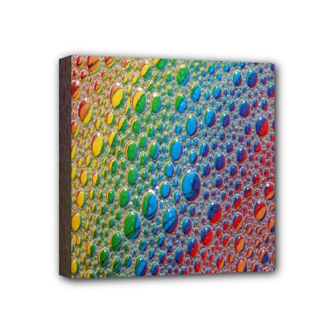 Bubbles Rainbow Colourful Colors Mini Canvas 4  X 4  (stretched) by Hannah976