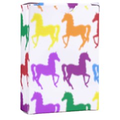 Colorful Horse Background Wallpaper Playing Cards Single Design (rectangle) With Custom Box by Hannah976