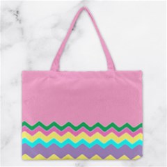 Easter Chevron Pattern Stripes Medium Tote Bag by Hannah976