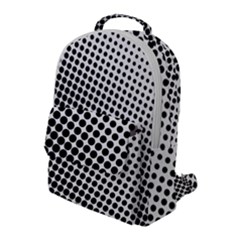 Background-wallpaper-texture-lines Dot Dots Black White Flap Pocket Backpack (large) by Hannah976
