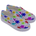 Snowflake Pattern Repeated Kids  Canvas Slip Ons View3