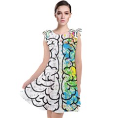Brain Mind Psychology Idea Drawing Tie Up Tunic Dress by Ndabl3x