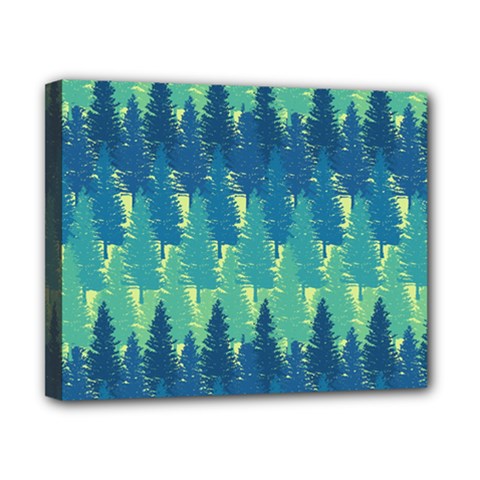 Christmas Trees Pattern Digital Paper Seamless Canvas 10  X 8  (stretched) by Ndabl3x