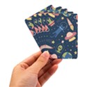 Seamless Pattern With Funny Alien Cat Galaxy Playing Cards Single Design (Rectangle) with Custom Box View3