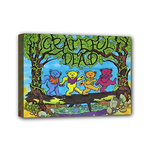 Dancing Bears Grateful Dead Mini Canvas 7  X 5  (stretched) by Cendanart