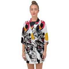 You Wanna Know The Real Me? Half Sleeve Chiffon Kimono by essentialimage