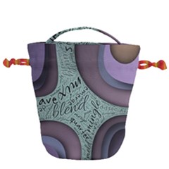 Converge Diverge Mingle Mix Divide Drawstring Bucket Bag by Paksenen