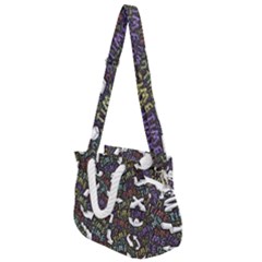 Footprints Path Mystery Unknown Rope Handles Shoulder Strap Bag by Paksenen
