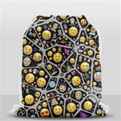 Mental Emojis Emoticons Icons Drawstring Bag (small) by Paksenen